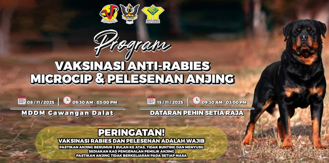 Program Vaksinasi Anti-Rabies, Microchip & Pelesenan Anjing